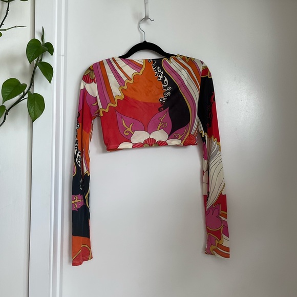 Ronny Kobo Halena Top and Blythe Matching Long Sleeve Crop Top and Skirt Set XS - Picture 10 of 14